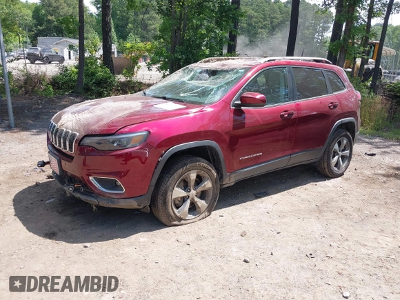 2020 Jeep Cherokee Limited with VIN 1C4PJMDN8LD602361, listed as a IAAI auction lot 42297391 with 34,170 mi miles and . Bid and sale history available at DreamBid. Image 2.