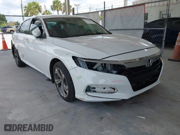 2018 Honda Accord EX-L z VIN 1HGCV2F55JA035062, wystawiony jako IAAI lot #42655072 z przebiegiem 55 437 mil mil oraz . Historia ofert i sprzedaży dostępna na DreamBid. Obrazek 1.