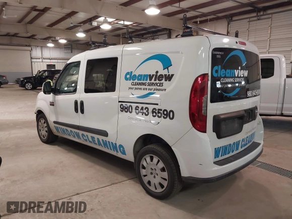 2017 Ram ProMaster City Cargo Van Tradesman SLT with VIN ZFBERFBB7H6E07275, listed as a IAAI auction lot 41607879 with 108,618 mi miles. Bid and sale history available at carsss.com. Image 3.
