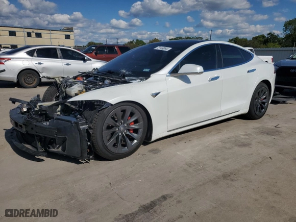 2020 Tesla Model S Performance with VIN 5YJSA1E4XLF381224, listed as a Copart auction lot 72149954 with NaN miles and Salvage Title. Bid and sale history available at carsss.com. Image 1.