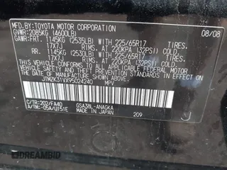 2009 Toyota RAV4 Limited с VIN JTMZK31VX95024240, выставлен на аукционе IAAI как лот 42149950 с пробегом 134 056 миль миль и . История ставок и продаж доступна на DreamBid. Изображение 9.