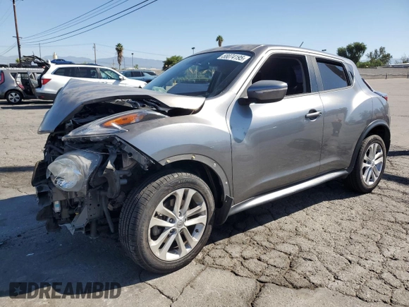 2016 Nissan Juke S z VIN JN8AF5MRXGT608663, wystawiony jako Copart lot #58074195 z przebiegiem 89 921 mil mil oraz Szkoda całkowita • Salvage title. Historia ofert i sprzedaży dostępna na DreamBid. Obrazek 1.