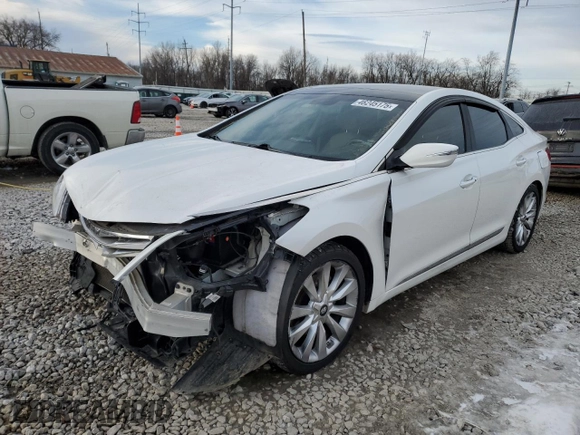 2013 Hyundai Azera with VIN KMHFH4JG2DA232956, listed as a Copart auction lot 46245175 with 59,987 mi miles and Salvage Title. Bid and sale history available at DreamBid. Image 1.