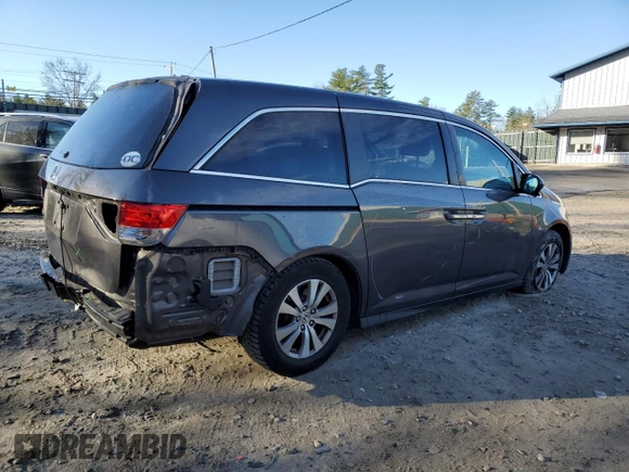 2014 Honda Odyssey EX-L with VIN 5FNRL5H66EB059115, listed as a Copart auction lot 81055334 with 173,410 mi miles and Salvage Title. Bid and sale history available at DreamBid. Image 3.