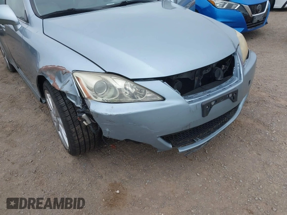 2007 Lexus IS with VIN JTHBK262172036011, listed as a IAAI auction lot 42162189 with 254,151 mi miles. Bid and sale history available at carsss.com. Image 6.