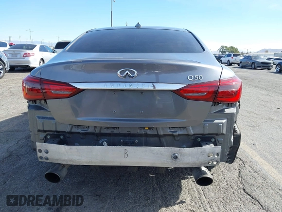 2018 Infiniti Q50 Sport with VIN JN1EV7AP5JM366187, listed as a IAAI auction lot 40753223 with 104,765 mi miles and . Bid and sale history available at carsss.com. Image 17.