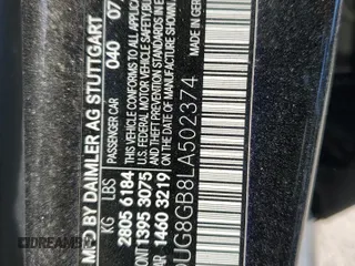 2020 Mercedes-Benz S 560 with VIN WDDUG8GB8LA502374, listed as a Copart auction lot 50412965 with 59,859 mi miles and Salvage Title. Bid and sale history available at carsss.com. Image 13.