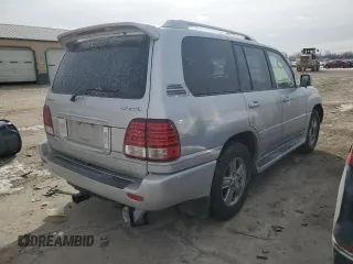 2006 Lexus LX 470 z VIN JTJHT00W964006862, wystawiony jako Copart lot #45719875 z przebiegiem 197 785 mil mil oraz Szkoda całkowita • Salvage title. Historia ofert i sprzedaży dostępna na DreamBid. Obrazek 3.