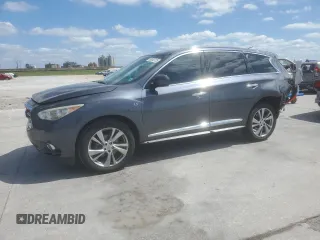 2014 Infiniti QX60 with VIN 5N1AL0MN2EC501751, listed as a Copart auction lot 53082725 with 134,076 mi miles and Salvage Title. Bid and sale history available at DreamBid. Image 1.