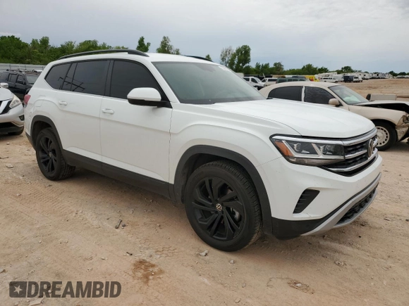 2023 Volkswagen Atlas SE with VIN 1V2WR2CA5PC556506, listed as a Copart auction lot 55486165 with 55,134 mi miles and Salvage title. Bid and sale history available at DreamBid. Image 4.