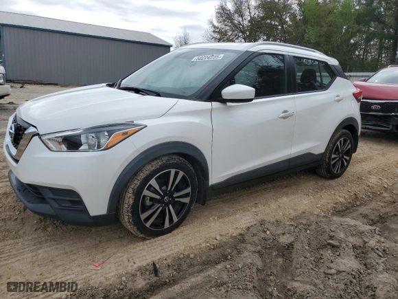 2018 Nissan Kicks SR with VIN 3N1CP5CU6JL531196, listed as a Copart auction lot 50224235 with 57,713 mi miles and Salvage Title. Bid and sale history available at carsss.com. Image 1.