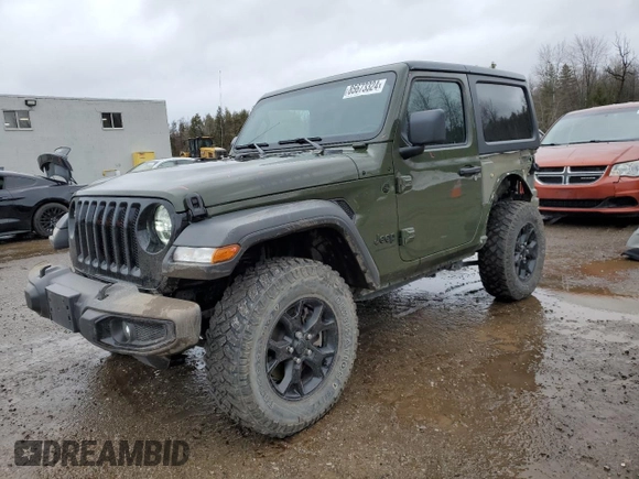 2021 Jeep Wrangler Sport S with VIN 1C4HJXAG3MW617318, listed as a Copart auction lot 85673324 with 66,450 mi miles and Salvage Title. Bid and sale history available at DreamBid. Image 1.