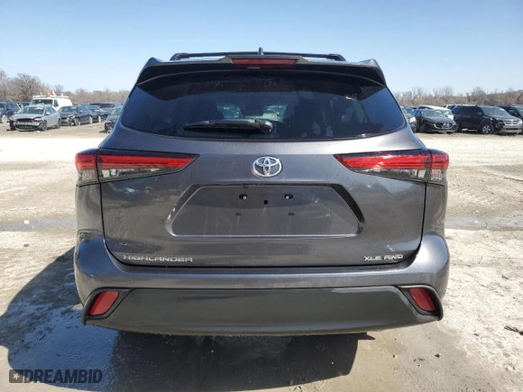 2020 Toyota Highlander XLE with VIN 5TDGZRBH1LS051035, listed as a Copart auction lot 48138015 with 49,753 mi miles and Salvage Title. Bid and sale history available at carsss.com. Image 6.