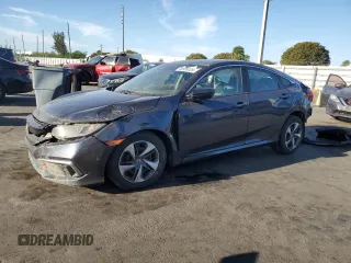 2020 Honda Civic Sedan LX with VIN 19XFC2F61LE020441, listed as a Copart auction lot 49555225 with Not Provided miles and Salvage Title. Bid and sale history available at carsss.com. Image 1.