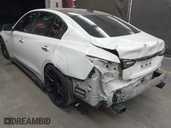 2018 Infiniti Q50 Sport z VIN JN1EV7APXJM354228, wystawiony jako IAAI lot #42141604 z przebiegiem 108 150 mil mil oraz . Historia ofert i sprzedaży dostępna na DreamBid. Obrazek 3.