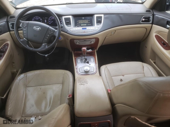 2014 Hyundai Genesis 5.0L R-Spec with VIN KMHGC4DH2EU261493, listed as a Copart auction lot 41595155 with 108,868 mi miles and Clean Title. Bid and sale history available at carsss.com. Image 8.