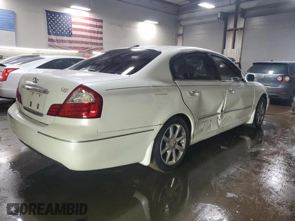 2005 Infiniti Q45 z VIN JNKBF01A55M101676, wystawiony jako Copart lot #44019275 z przebiegiem 157 254 mil mil oraz Szkody całkowita. Historia ofert i sprzedaży dostępna na DreamBid. Obrazek 3.