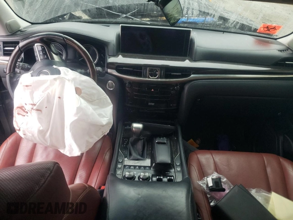 2017 Lexus LX 570 z VIN JTJHY7AX3H4235073, wystawiony jako Copart lot #39376813 z przebiegiem Nie podano mil oraz . Historia ofert i sprzedaży dostępna na DreamBid. Obrazek 8.