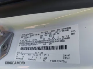 2019 Ford Escape S with VIN 1FMCU0F75KUC55076, listed as a IAAI auction lot 42432402 with 113,783 mi miles and . Bid and sale history available at DreamBid. Image 9.