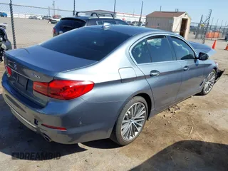 2018 BMW 5 Series 530i xDrive with VIN WBAJA7C53JG907445, listed as a IAAI auction lot 42007516 with Not Provided miles. Bid and sale history available at carsss.com. Image 4.