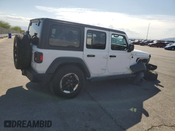 2020 Jeep Wrangler Unlimited Sport S z VIN 1C4HJXDG4LW209887, wystawiony jako Copart lot #59419785 z przebiegiem 89 138 mil mil oraz Szkoda całkowita • Salvage title. Historia ofert i sprzedaży dostępna na DreamBid. Obrazek 3.