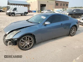 2005 Infiniti G35 Coupe with VIN JNKCV54E85M403143, listed as a Copart auction lot 64476634 with 206,226 mi miles and Salvage Title. Bid and sale history available at carsss.com. Image 1.