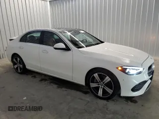 2025 Mercedes-Benz C 300 with VIN W1KAF4GB5SR238853, listed as a Copart auction lot 55306045 with 5,196 mi miles and Clean Title. Bid and sale history available at DreamBid. Image 4.