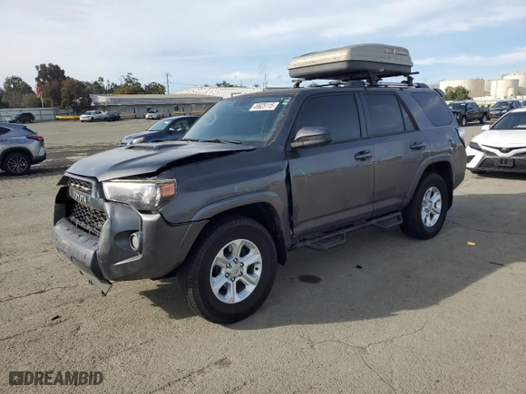 2017 Toyota 4Runner SR5 with VIN JTEZU5JR7H5149201, listed as a Copart auction lot 49825115 with 153,907 mi miles and Salvage Title. Bid and sale history available at carsss.com. Image 1.