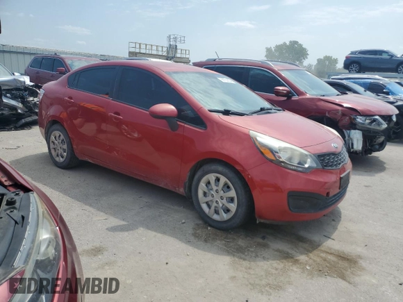 2013 Kia Rio LX with VIN KNADM4A30D6307304, listed as a Copart auction lot 66700254 with Not Provided miles and Salvage Title. Bid and sale history available at DreamBid. Image 4.