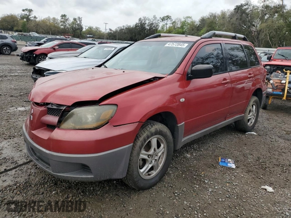 2003 Mitsubishi Outlander LS with VIN JA4LX31G03U109359, listed as a Copart auction lot 47572045 with 213,962 mi miles and Salvage Title. Bid and sale history available at carsss.com. Image 1.