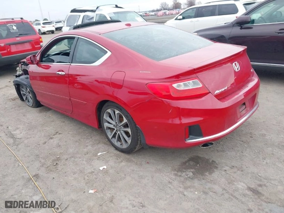 2014 Honda Accord Coupe EX-L with VIN 1HGCT2B84EA005580, listed as a IAAI auction lot 41166550 with 85,441 mi miles. Bid and sale history available at carsss.com. Image 3.