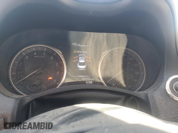 2018 Infiniti Q50 Luxe with VIN JN1EV7AR0JM444764, listed as a Copart auction lot 48258745 with 72,779 mi miles and Salvage Title. Bid and sale history available at carsss.com. Image 9.