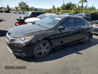 2016 Honda Accord Sport with VIN 1HGCR2F56GA247532, listed as a Copart auction lot 63806405 with 81,256 mi miles and Salvage title. Bid and sale history available at DreamBid. Image 1.