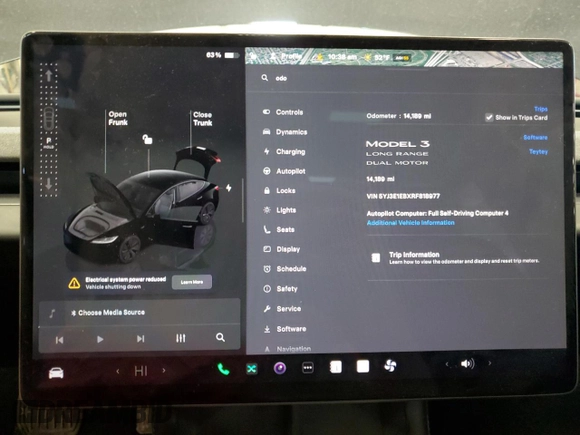 2024 Tesla Model 3 Long Range with VIN 5YJ3E1EBXRF818977, listed as a Copart auction lot 47303885 with 14,189 mi miles and Salvage Title. Bid and sale history available at DreamBid. Image 9.
