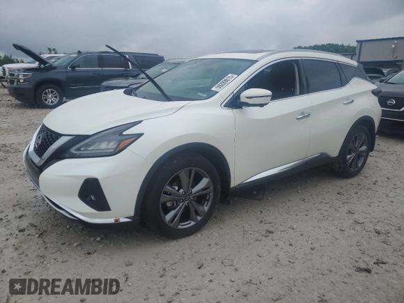 2023 Nissan Murano Platinum z VIN 5N1AZ2DS6PC107656, wystawiony jako Copart lot #59289615 z przebiegiem 26 191 mil mil oraz Czysty tytuł • Clean title. Historia ofert i sprzedaży dostępna na DreamBid. Obrazek 1.