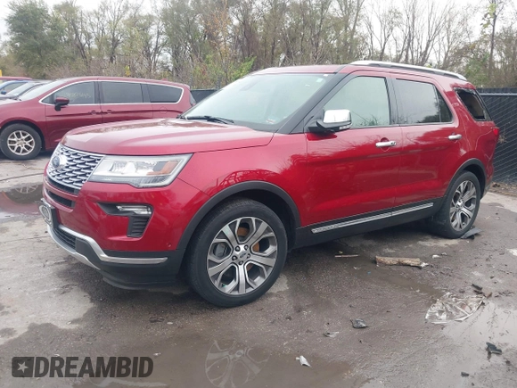 2018 Ford Explorer Platinum with VIN 1FM5K8HT7JGB43156, listed as a IAAI auction lot 40789952 with 104,959 mi miles and . Bid and sale history available at DreamBid. Image 2.