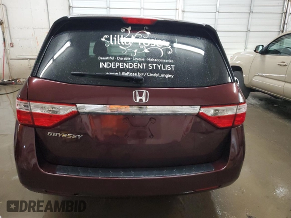 2013 Honda Odyssey LX with VIN 5FNRL5H28DB091849, listed as a Copart auction lot 53563635 with 156,817 mi miles and Salvage Title. Bid and sale history available at carsss.com. Image 6.