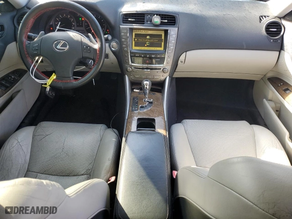 2010 Lexus IS 250 with VIN JTHBF5C20A5124953, listed as a Copart auction lot 47489495 with 267,072 mi miles and Salvage Title. Bid and sale history available at carsss.com. Image 8.