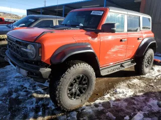2023 Ford Bronco Raptor with VIN 1FMEE5JR4PLB12158, listed as a Copart auction lot 80035543 with 26 mi miles. Bid and sale history available at carsss.com. Image 1.