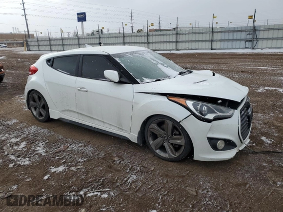 2014 Hyundai Veloster Turbo with VIN KMHTC6AEXEU193268, listed as a Copart auction lot 45005875 with 86,133 mi miles and Salvage Title. Bid and sale history available at carsss.com. Image 4.