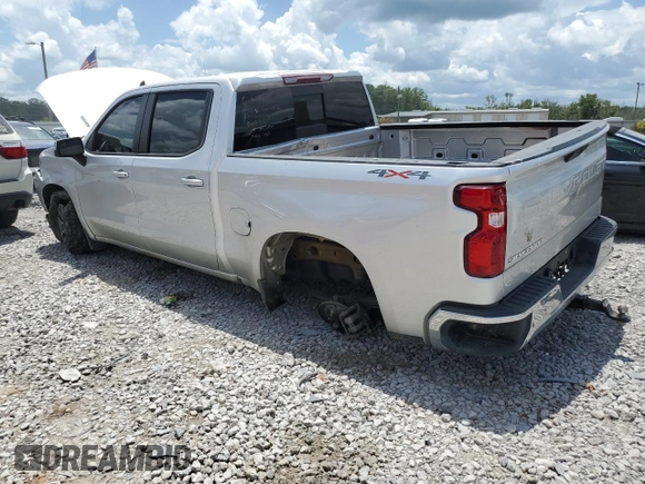 2021 Chevrolet Silverado 1500 LT with VIN 3GCUYDET2MG212792, listed as a Copart auction lot 72197924 with 80,770 mi miles and Salvage Title. Bid and sale history available at carsss.com. Image 2.