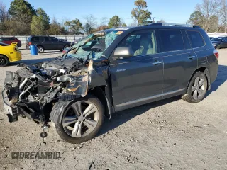 2012 Toyota Highlander Limited with VIN 5TDDK3EH9CS158169, listed as a Copart auction lot 48711705 with 0 mi miles and Salvage Title. Bid and sale history available at carsss.com. Image 1.