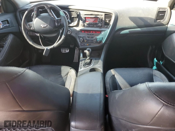 2013 Kia Optima SX with VIN 5XXGR4A62DG174106, listed as a Copart auction lot 76417894 with 92,587 mi miles and Salvage Title. Bid and sale history available at carsss.com. Image 8.