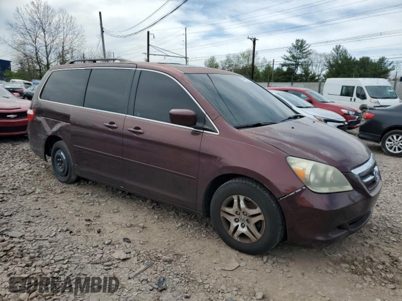 2007 Honda Odyssey EX-L with VIN 5FNRL386X7B089208, listed as a Copart auction lot 54067075 with 235,281 mi miles and Clean Title. Bid and sale history available at DreamBid. Image 4.