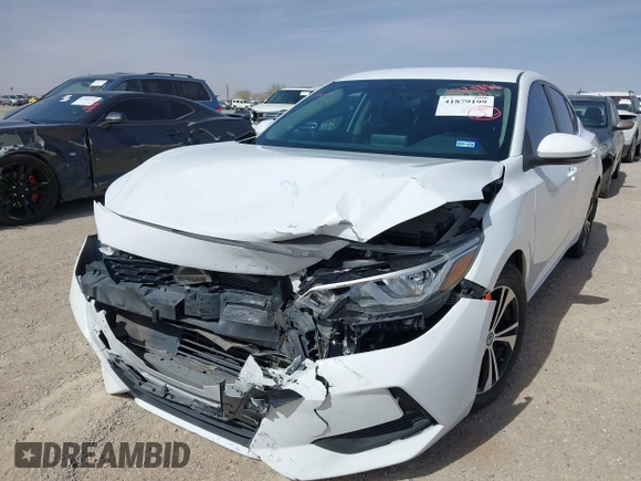 2020 Nissan Sentra SV with VIN 3N1AB8CV3LY228477, listed as a IAAI auction lot 41879199 with 70,304 mi miles. Bid and sale history available at carsss.com. Image 6.
