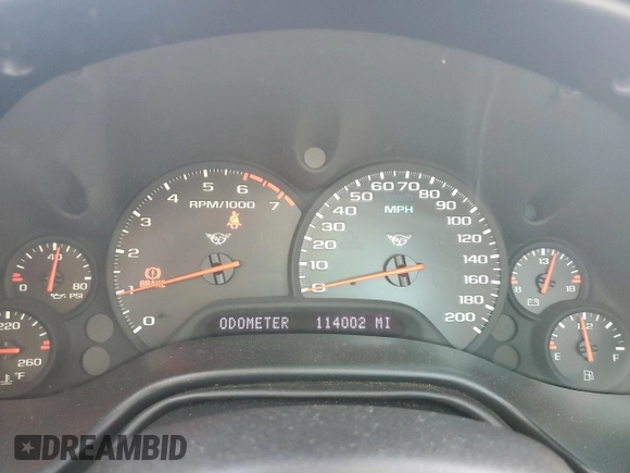 2000 Chevrolet Corvette with VIN 1G1YY22G5Y5109594, listed as a Copart auction lot 49349065 with 114,002 mi miles and Salvage Title. Bid and sale history available at DreamBid. Image 9.