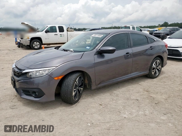 2018 Honda Civic EX-L z VIN JHMFC1F73JX013862, wystawiony jako Copart lot #58811855 z przebiegiem 104 926 mil mil oraz Szkoda całkowita • Salvage title. Historia ofert i sprzedaży dostępna na DreamBid. Obrazek 1.