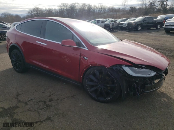2018 Tesla Model X 75D with VIN 5YJXCDE28JF137763, listed as a Copart auction lot 45158763 with 53,320 mi miles. Bid and sale history available at carsss.com. Image 4.