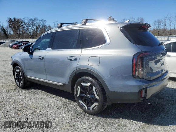 2025 Kia Telluride EX with VIN 5XYP34GC1SG575766, listed as a Copart auction lot 47440575 with 2,978 mi miles and Salvage Title. Bid and sale history available at DreamBid. Image 2.