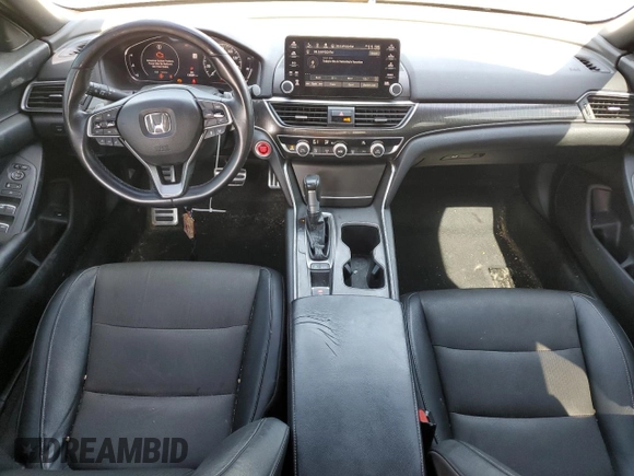 2018 Honda Accord Sedan Sport 1.5T with VIN 1HGCV1F37JA166146, listed as a Copart auction lot 52901905 with 130,509 mi miles and Salvage Title. Bid and sale history available at carsss.com. Image 8.